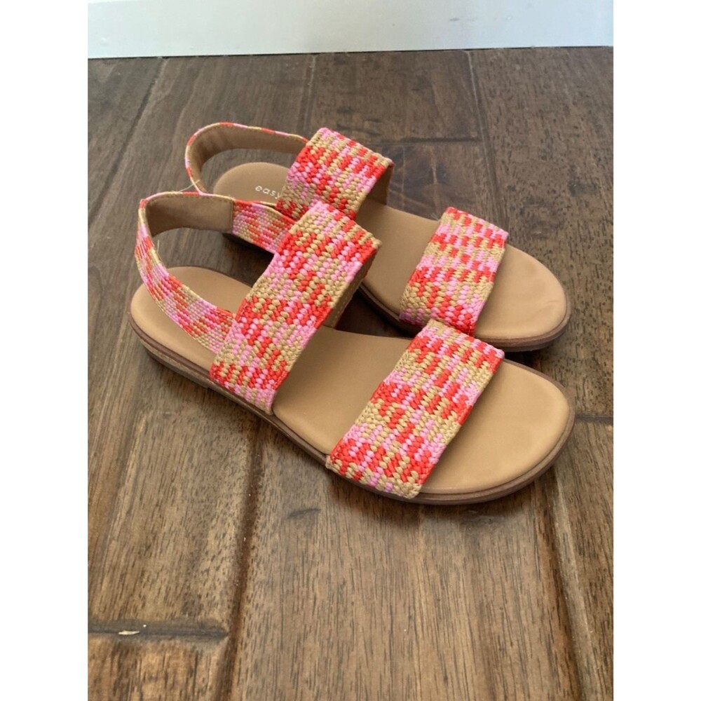 Easy Spirit Susana Sandals Pink Slingback sz 5.5 Summer Coastal Resortwear